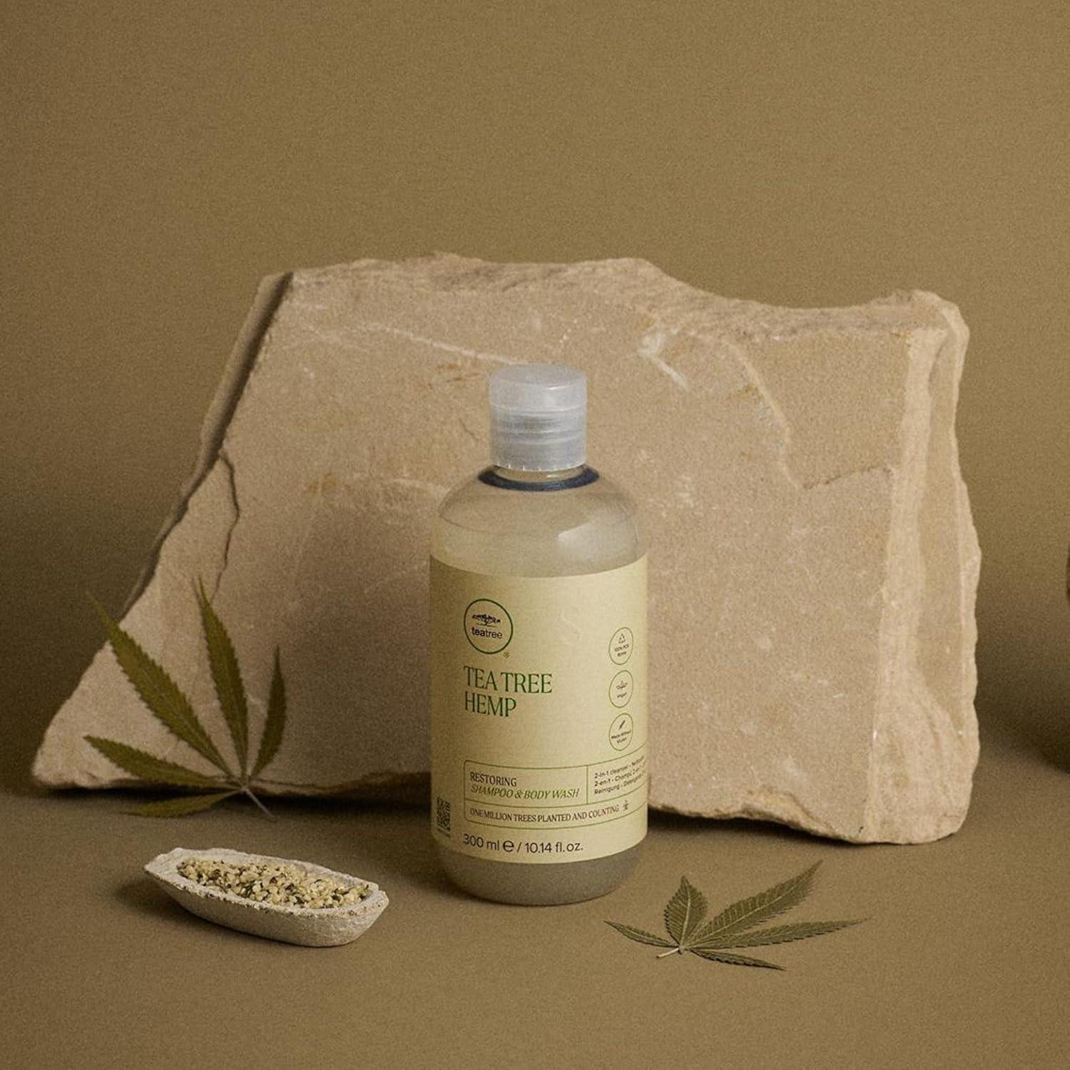 image:imageTea Tree Hemp Restoring Shampoo amp Body Wash 2in1 Cleanser For All Hair Types1014 Fl Oz Pack of 1