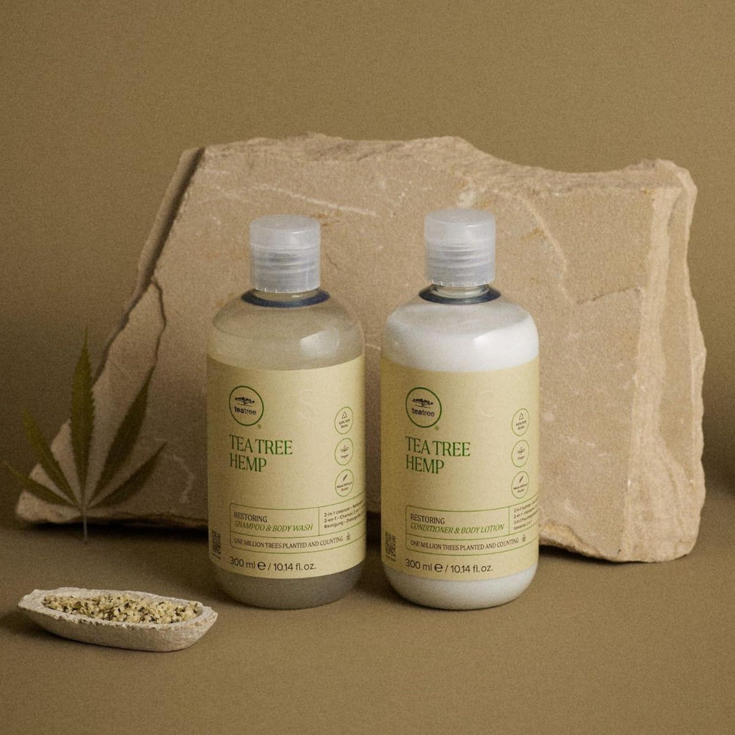 image:imageTea Tree Hemp Restoring Shampoo amp Body Wash 2in1 Cleanser For All Hair Types1014 Fl Oz Pack of 1