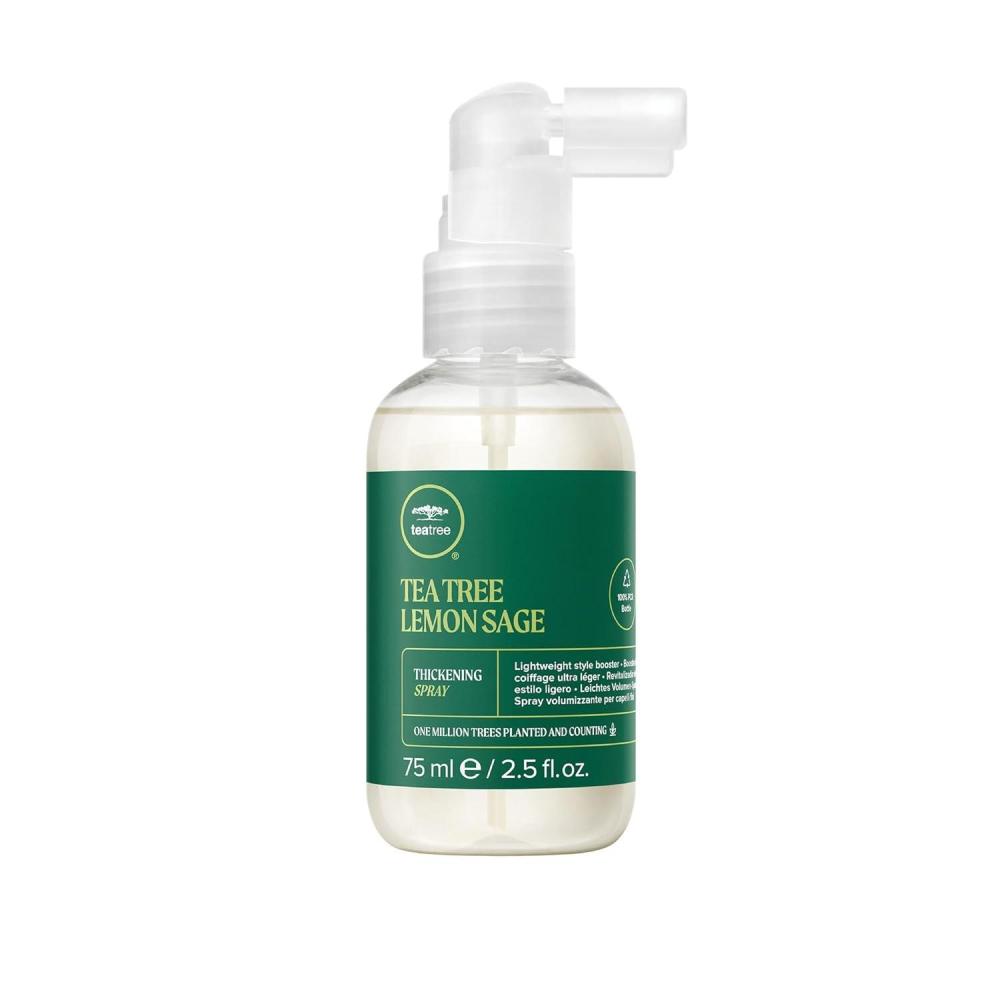 image:imageTea Tree Lemon Sage Thickening Spray Builds Body  Boosts Volume For Fine Hair25 Ounce