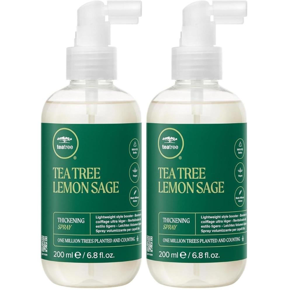 image:imageTea Tree Lemon Sage Thickening Spray Builds Body Boosts Volume For Fine Hair68 fl Oz Pack of 2