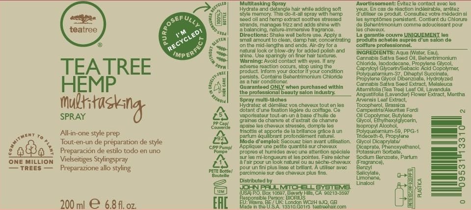 image:imageTea Tree Hemp Multitasking Spray Allin1 Style Prep For All Hair Types 68 fl oz